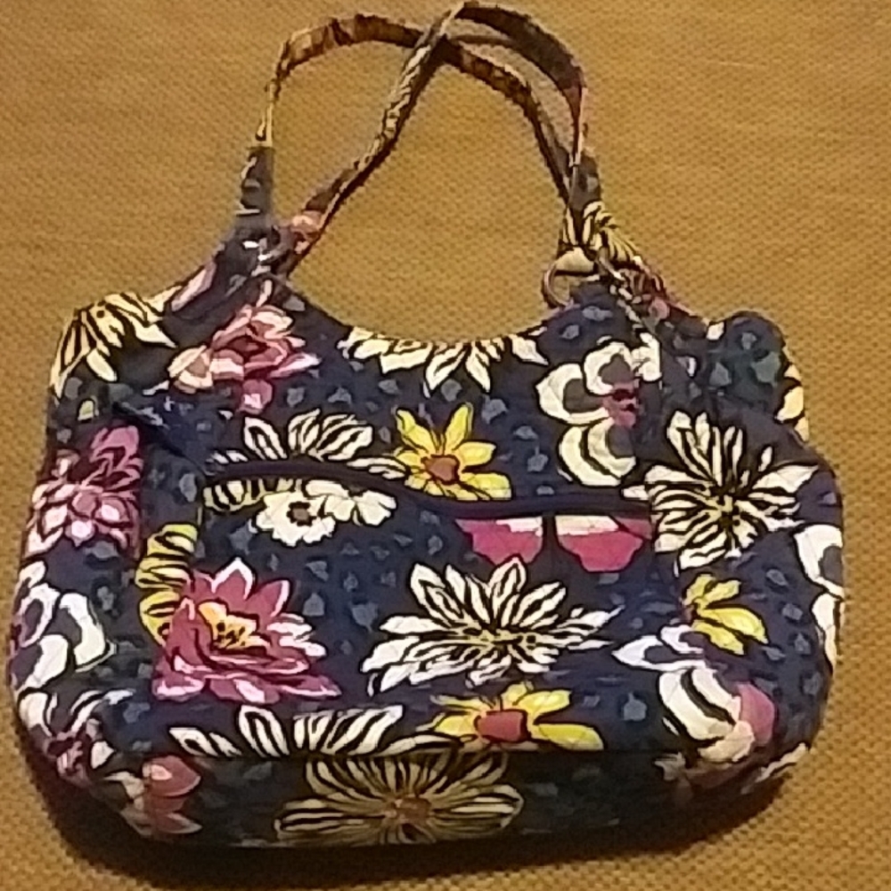 Vera Bradley Blue and Pink Floral Shoulder Bag